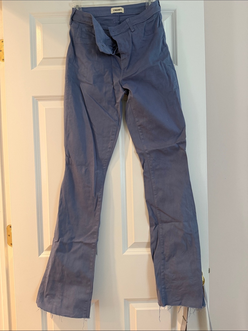 L'AGENCE Slate Blue Flare Wide-Leg Jeans